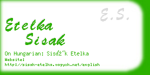 etelka sisak business card